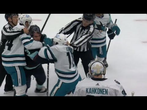 Seattle Kraken Vs San Jose Sharks Scrum