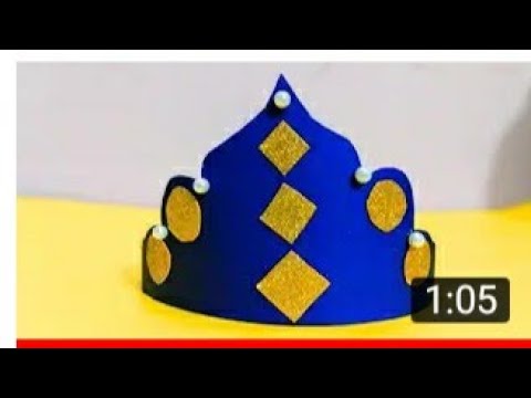 Beautiful crown made of chart paper.