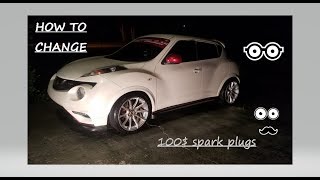HOW TO change Nissan Juke Spark plugs! NGK 100$ spark plugs!