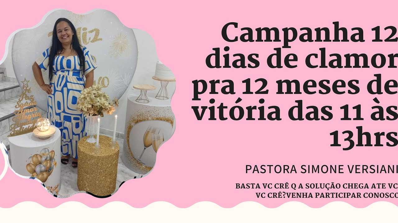 Pastora Simone Versiani está ao vivo!