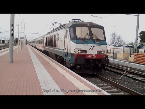 Treno Intercity con E402A.034 in arrivo a Campiglia Marittima