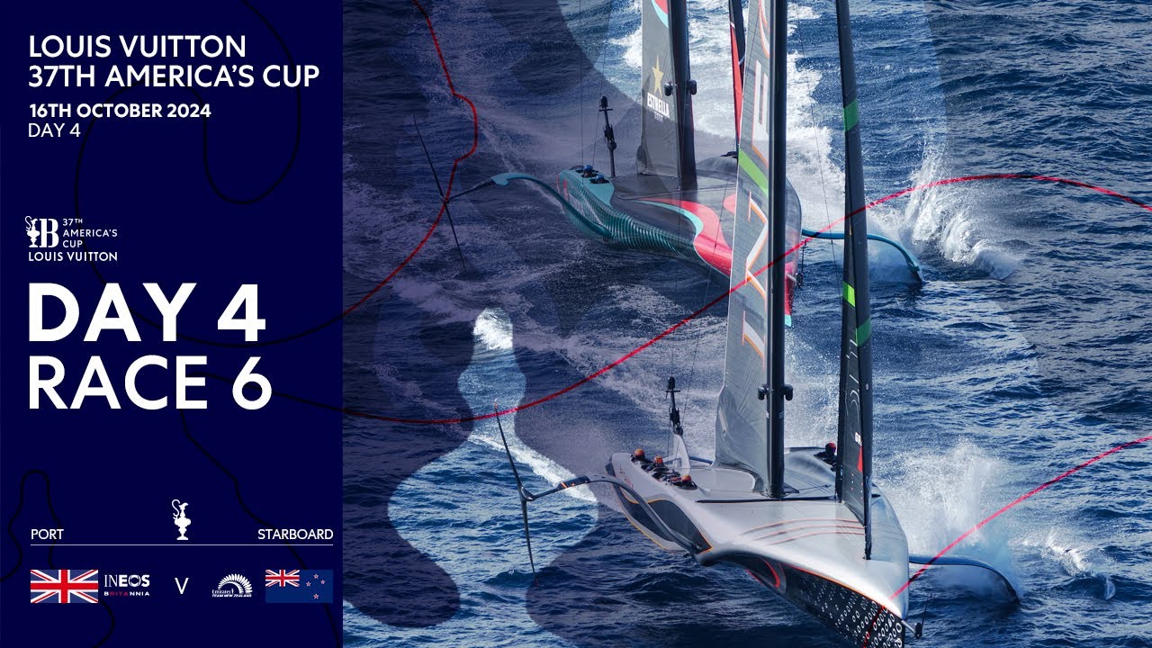 Louis Vuitton 37th America's Cup Race 6 | INEOS Britannia vs Emirates Team New Zealand | Full Replay