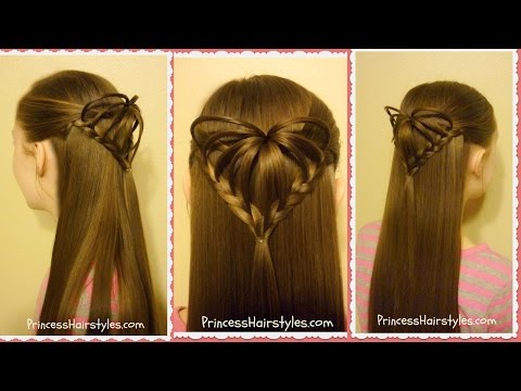 Half Up 3D Heart Hairstyle, Valentine's Hairstyles