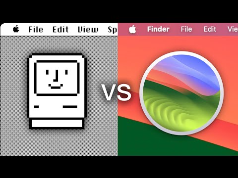 macOS 1 vs macOS 14 (40 years of Mac)