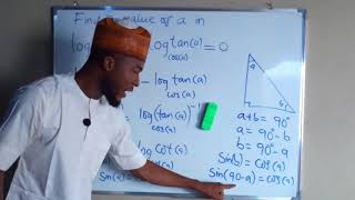 How to solve logarithmic and Trigonometric equation