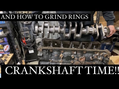 1400HP CUMMINS ENGINE BUILD PART 1, FILE FITTING RINGS, INSTALLING CRANKSHAFT