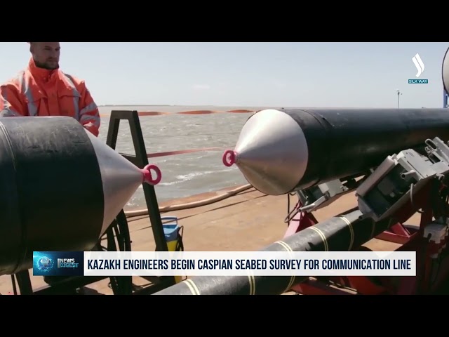 Kazak mühendisler iletişim hattı için Hazar denizi yatağı araştırmasına başladı