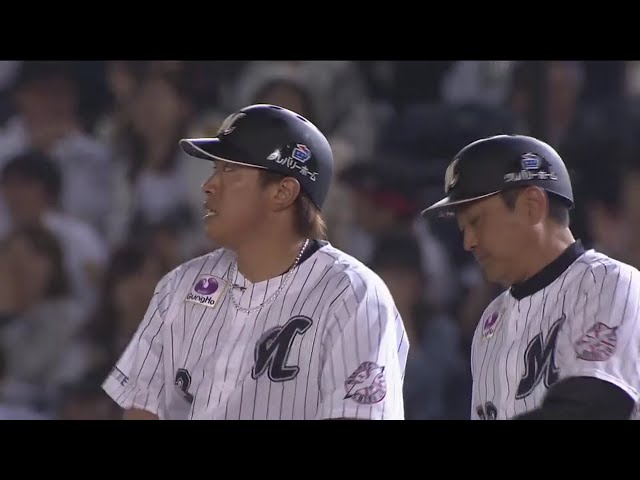 【5回裏】マリーンズ・角中 内野安打で貴重な追加点を奪う!! 2017/6/1 M-T