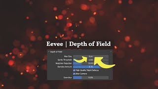 Eevee Depth of Field Secret Setting (High-quality DOF!)