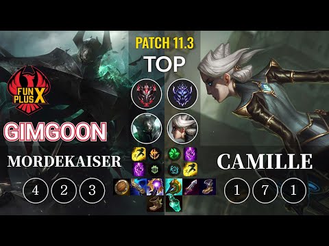 FPX GimGoon Mordekaiser vs Camille Top - KR Patch 11.3