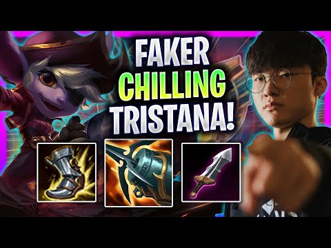 FAKER CHILLING WITH TRISTANA MID! - T1 Faker Plays Tristana Mid vs Aurelion Sol! | Season 2024