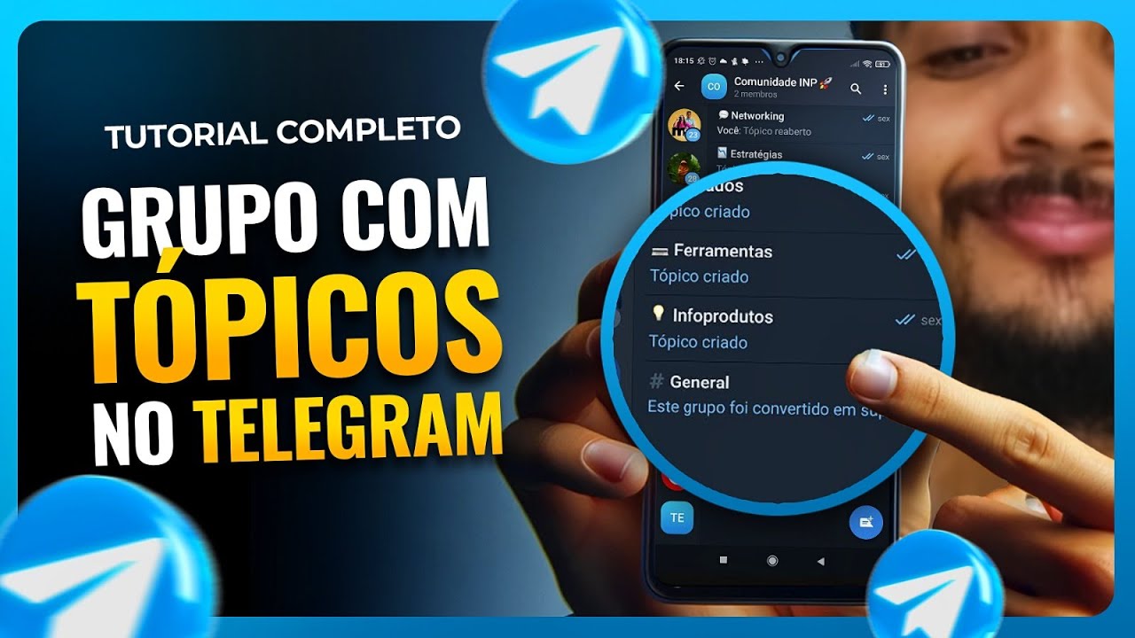 Como criar um SUPER GRUPO no Telegram | Grupo com Tópicos