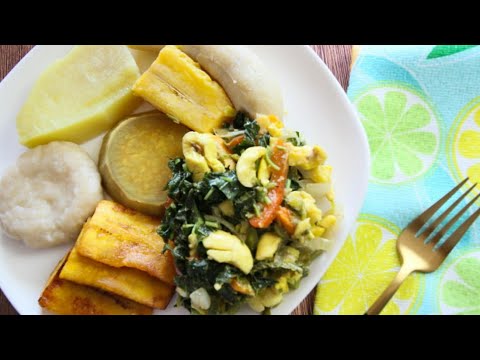 Jamaican Style Vegan Breakfast Ackee & Calalloo W/ Ground Provision