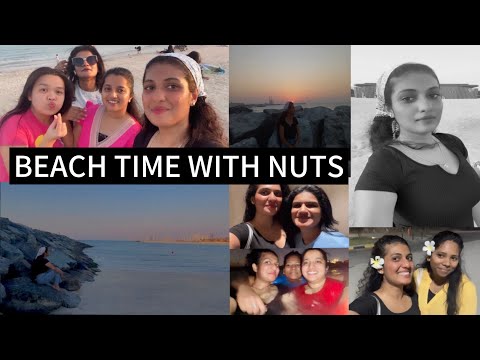 BEACH TIME WITH NUTS🌸| SALTY AIR, MESSY HAIR, DONT CARE!😁🫶 #shashini