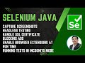 Session 38 Selenium With Java Screenshots Headless SSL Ad Block Extensions