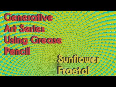 Generative Art Series in Blender, Grease Pencil and Python | E05 Sunflower Fractal
