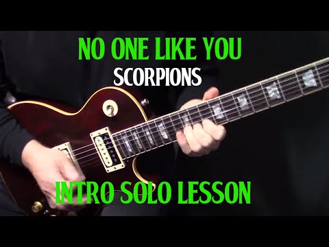 how to play "No One Like You" on guitar by Scorpions INTRO guitar solo lesson tutorial