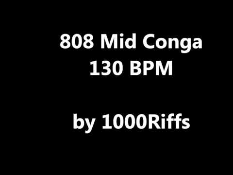 808 Mid Conga 130 BPM - Beats Per Minute