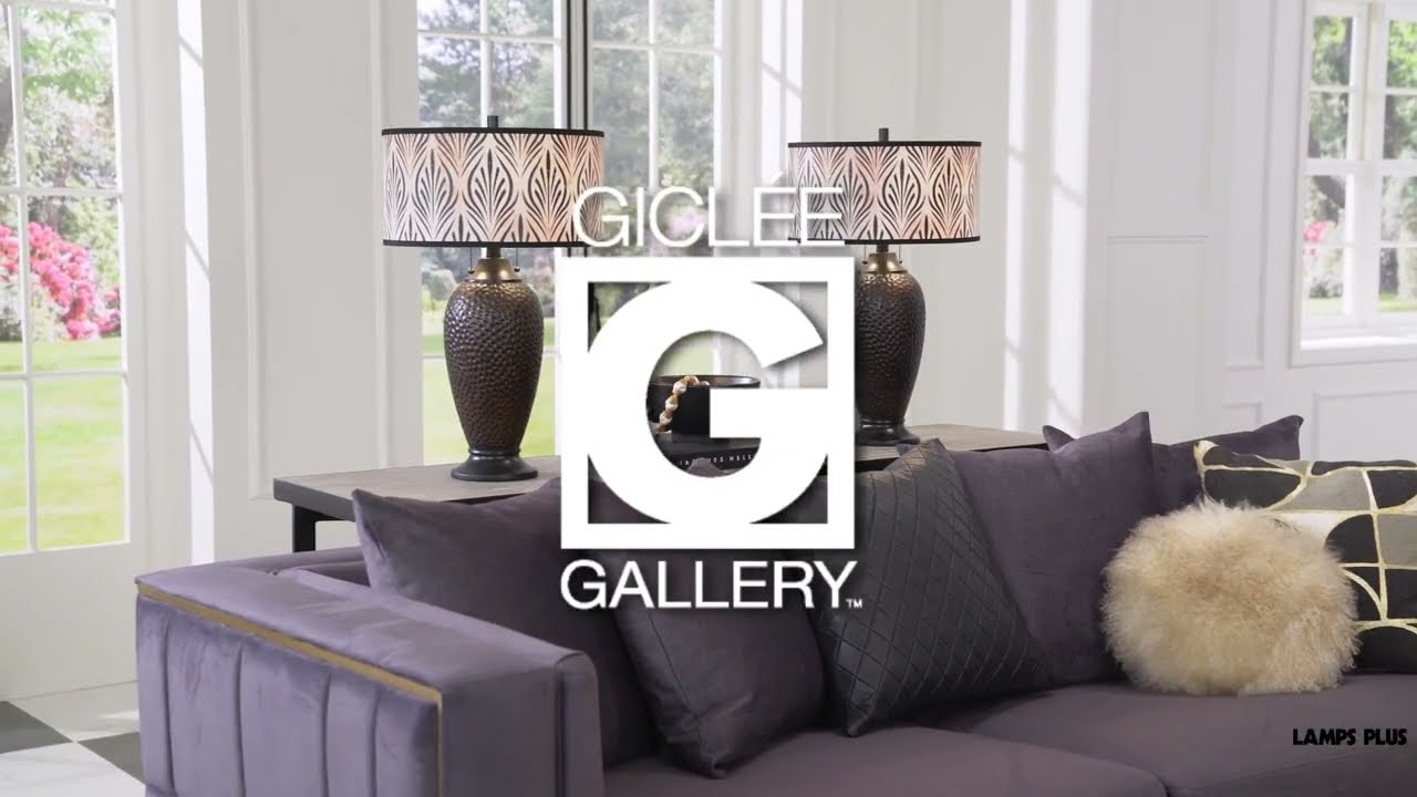 Video 1 Watch A Video About the Calathea Gem Zoey Hammered Oil Rubbed Bronze Table Lamps Set of 2
