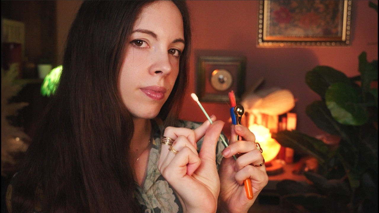 ASMR Friend Cleans Your Ears To Sleep (Unintelligible Whispers)
