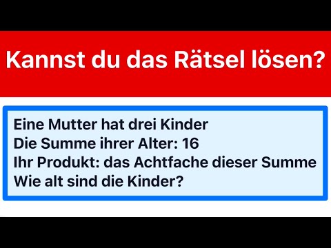 Can you solve the riddle? Age of the children