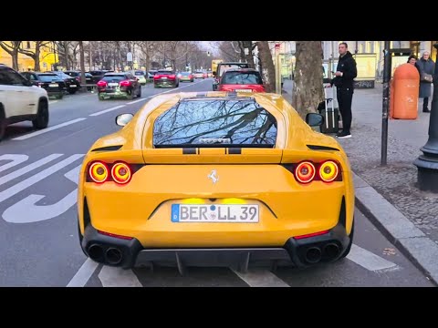 2023 Ferrari 812 Superfast V12 Exhaust Sound and Wheel Slip