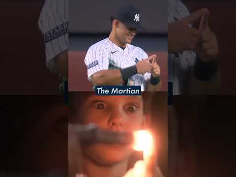 Jasson Dominguez absolutely NAILED his first Yankee Stadium roll call 👽👆 #shorts
