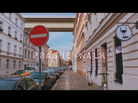 Walking in Prague -  Nusle Stairs & Brigde - Folimanka Park - Relaxing City Ambiance ASMR 4k HDR