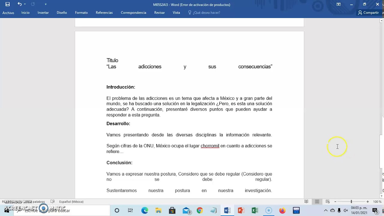 Integrative Activity Tutorial 3. Module 5