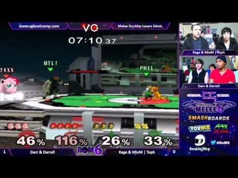 RoM 6 - Kage the Warrior & MioM | Toph Vs. Darrell & Darc - SSBM Doubles WS - Smash Bros. Melee