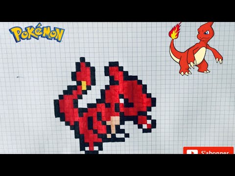 TUTO DESSIN PIXEL ART REPTINCEL POKEMON / HOW TO DRAW CHARMELEON PIXEL ART #2 #pixelartpokemon