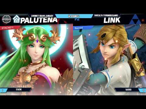 Smash Ultimate Tournament 1/12/19 - Stache(Palutena) Vs Sacred(Link). - W. Round 2