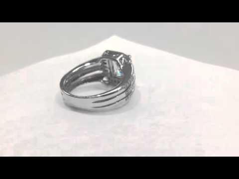 14 karat white gold diamond engagement ring 1.87ctw - Brock's Jewelers