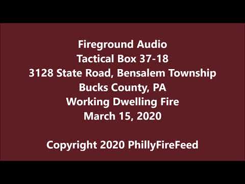 3-15-20, 3128 State Rd, Bensalem, Bucks County, PA, Working Dwelling Fire
