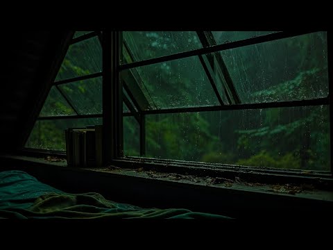 Soft Rain on Attic Window💤💧Rain Sounds Covers the Narrow Room Ambience | Relaxing, Sleep Soundly