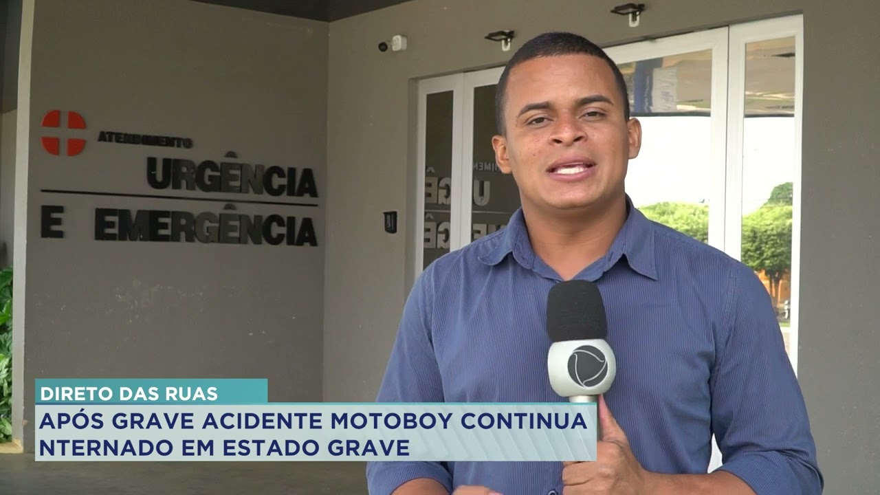 APÓS GRAVE ACIDENTE MOTOBOY CONTINUA INTERNADO EM ESTADO GRAVE