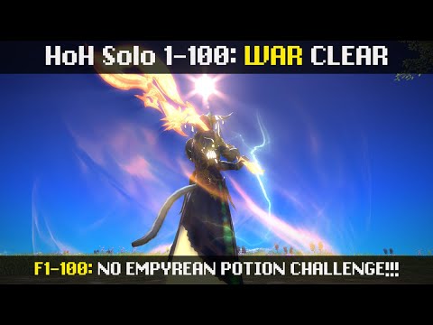 HoH Solo WAR - F1-100 - NO REGEN POTION CHALLENGE - CLEAR (1/9/22 | 6.05 | 0 Empyrean Potions Used)