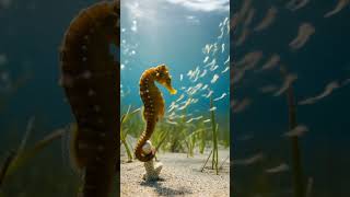 Male Seahorse Giving Birth to Baby Seahorses #scubadiving #underwater #nature #scubakids