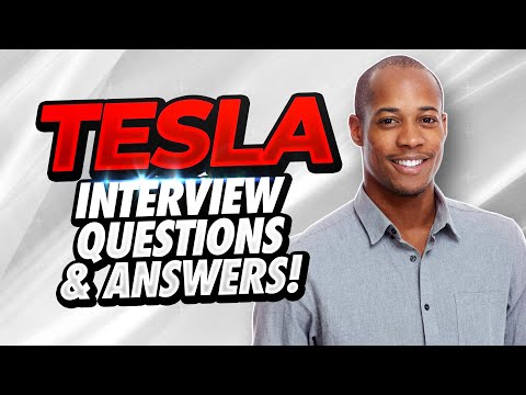 Part of a video titled TESLA Interview Questions And Answers! (TESLA Job Interview Tips!)