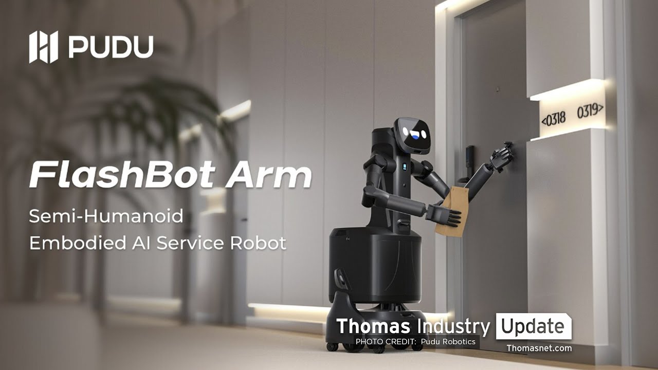 Semi Humanoid Service Robot Uses Arms, AI to Get Around