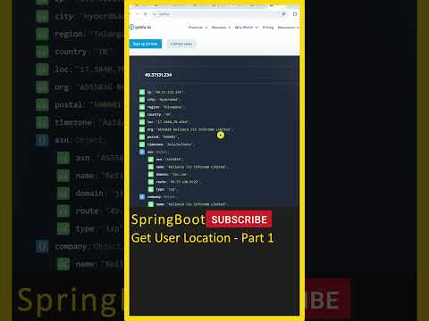 Java Spring Bootget User Locationspringboot Tutorialjava Tutorial In Telugujava Tutorial Shorts