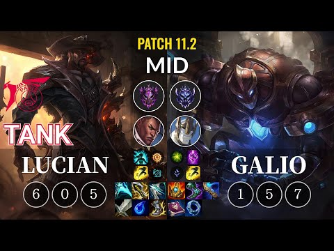 TLN Tank Lucian vs Galio Mid - KR Patch 11.2