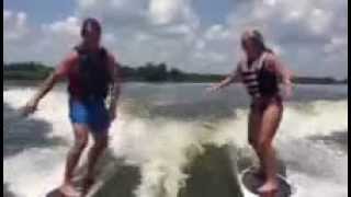 Double Surf with one of my Beautiful Daughters, Amelia Hebert