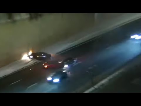 These Cars Keep Crashing (9-Car Pile-Up)