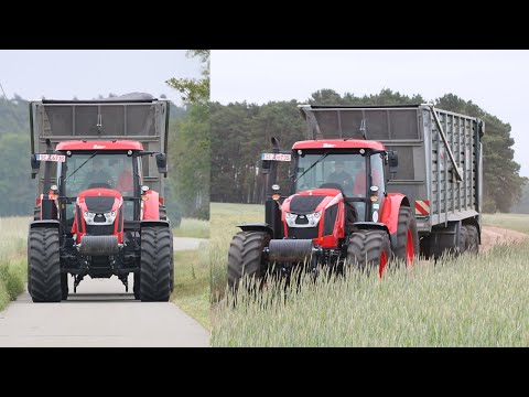 Zetor Crystal 170 HD tractor road transport with Briri silage wagon