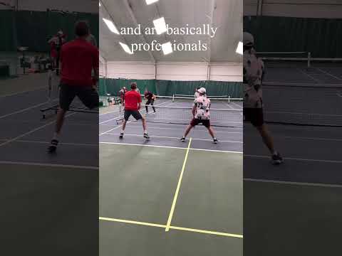 This is what it looks like when college tennis players play pickleball