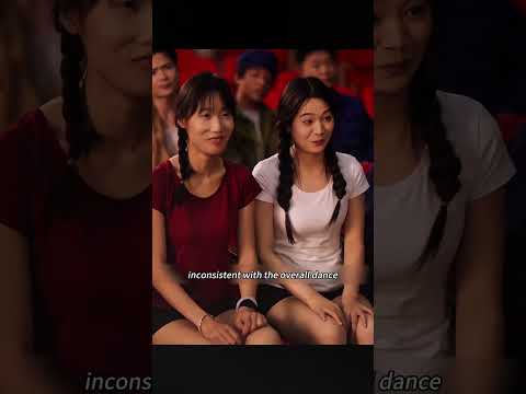 Best friend uses mirror to copy all her dance moves #drama #movie