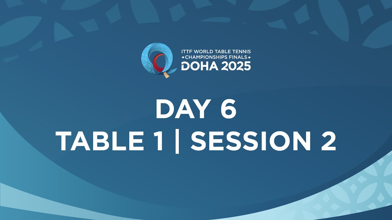 LIVE! | T1 | Day 6 | ITTF World Table Tennis Championships Finals Doha 2025 | Session 2