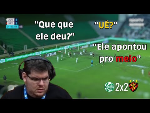 CASIMIRO REAGE A JUVENTUDE 2X2 SPORT "ELE FAZ A SINALIZAÇÃO DE GOL" 32ª RODADA DA SÉRIE B