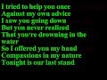 Papa Roach-Scars (lyrics) 
